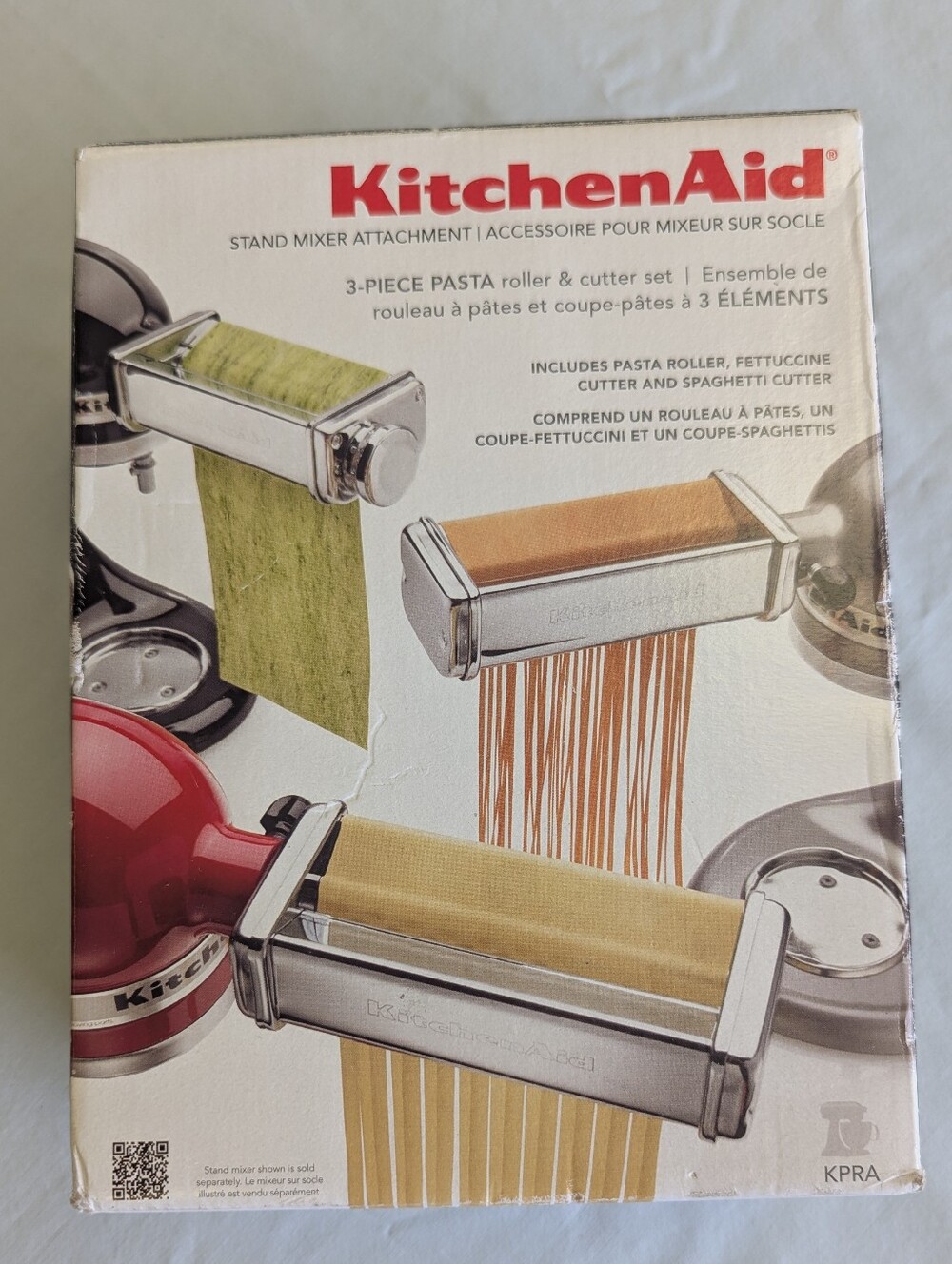KitchenAid Three Piece Pasta Roller And Cutter For KitchenAid Stand Mixer